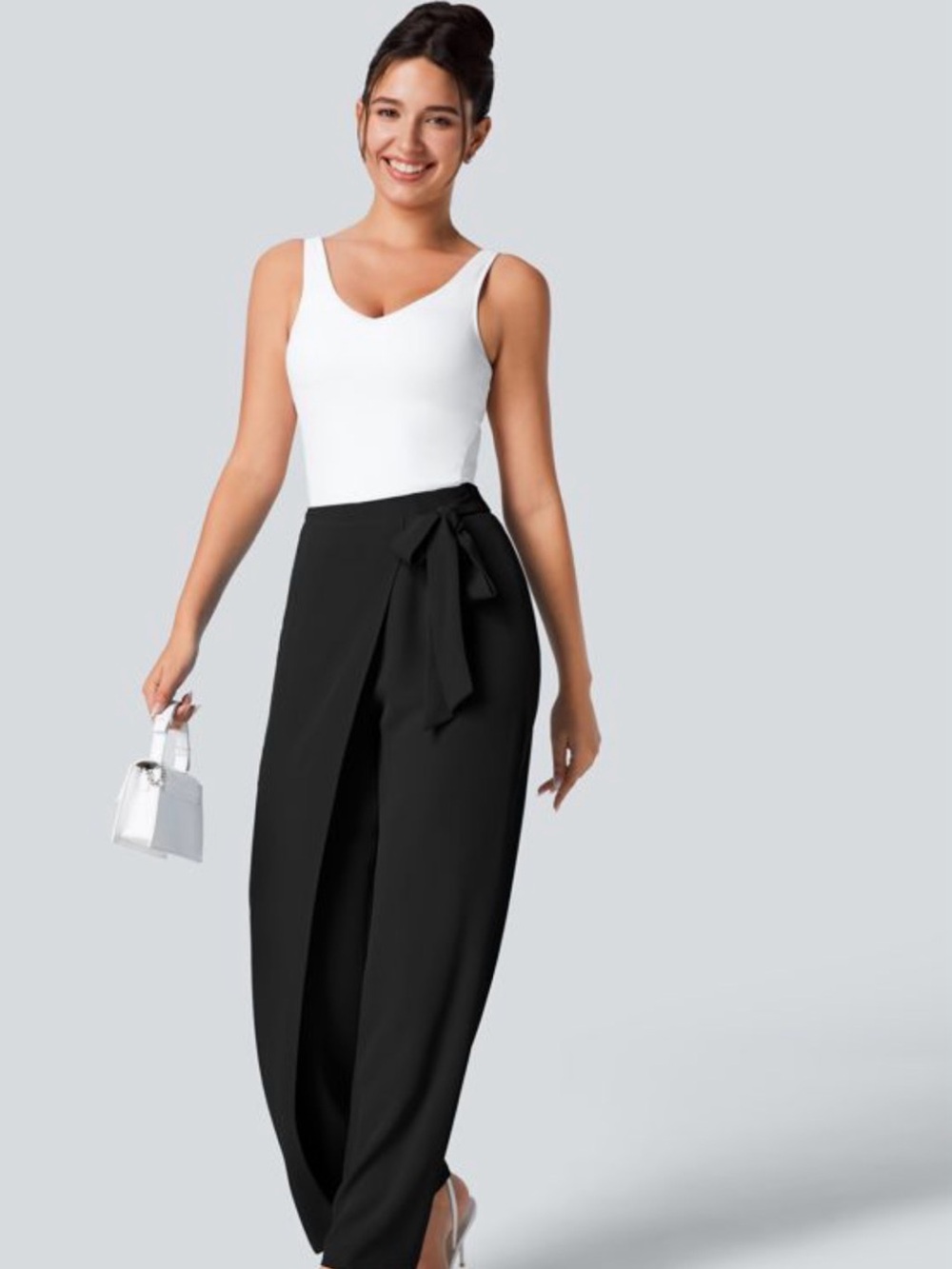 Halara High Waisted Tie Side Wide Leg Pants BNWT